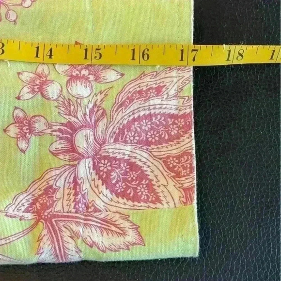 3 Sisters Green & Pink Lined Short Blazer Jacket Size Medium Floral Feminine - Picture 8 of 9